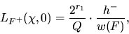 \begin{displaymath}L_{F^+}(\chi,0) = \frac{2^{r_1}}{Q} \cdot \frac{h^-}{w(F)},
\end{displaymath}