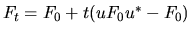 $F_t=F_0+t(uF_0u^{\ast}-F_0)$