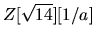 $Z [\sqrt{14}] [1/a]$