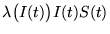 $\lambda\bigl(I(t)\bigr)I(t)S(t)$