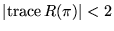 $\vert{\rm trace}\,R(\pi)\vert<2$